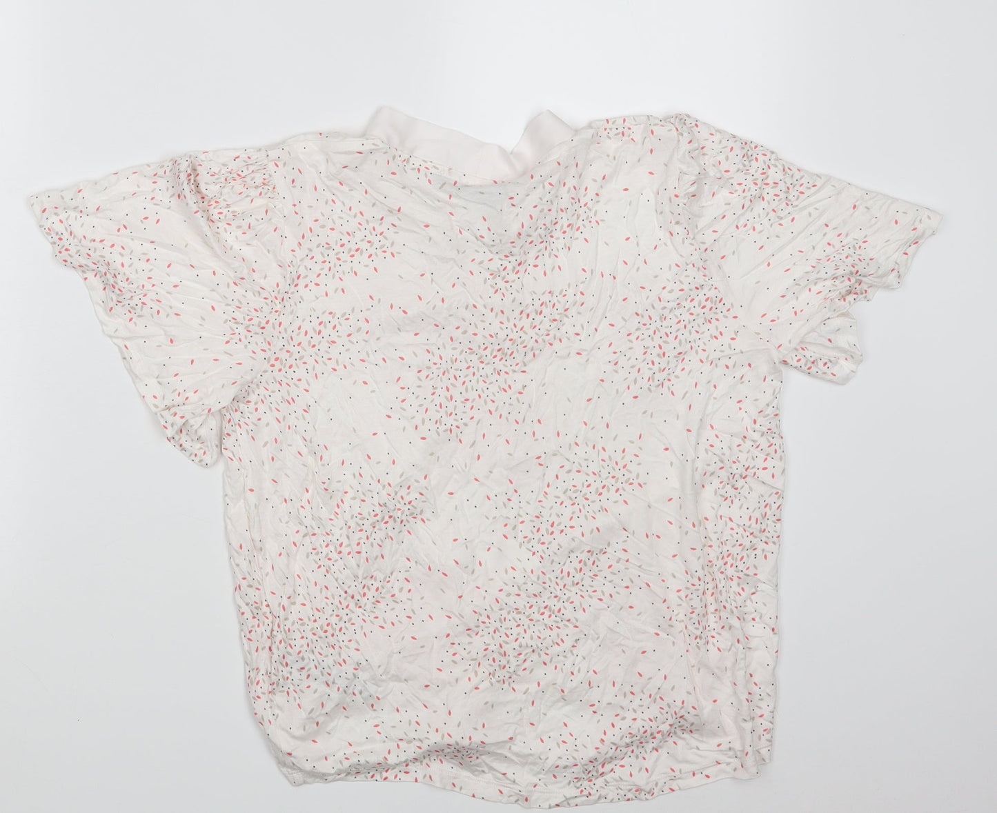 M&S Womens White Polka Dot  Basic T-Shirt Size 10