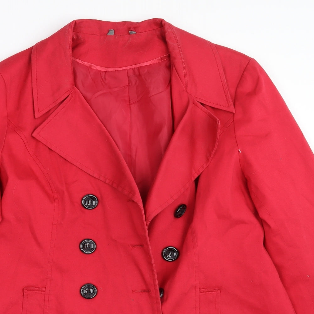 South Womens Red   Overcoat Coat Size 14