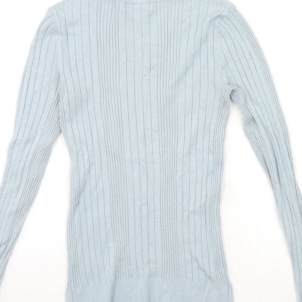 New Look Womens Blue  Knit Pullover Jumper Size 8