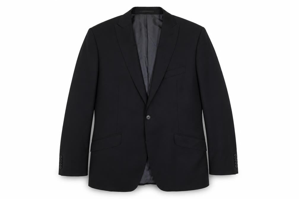 AR Red Mens Black Striped  Jacket Suit Jacket Size 44