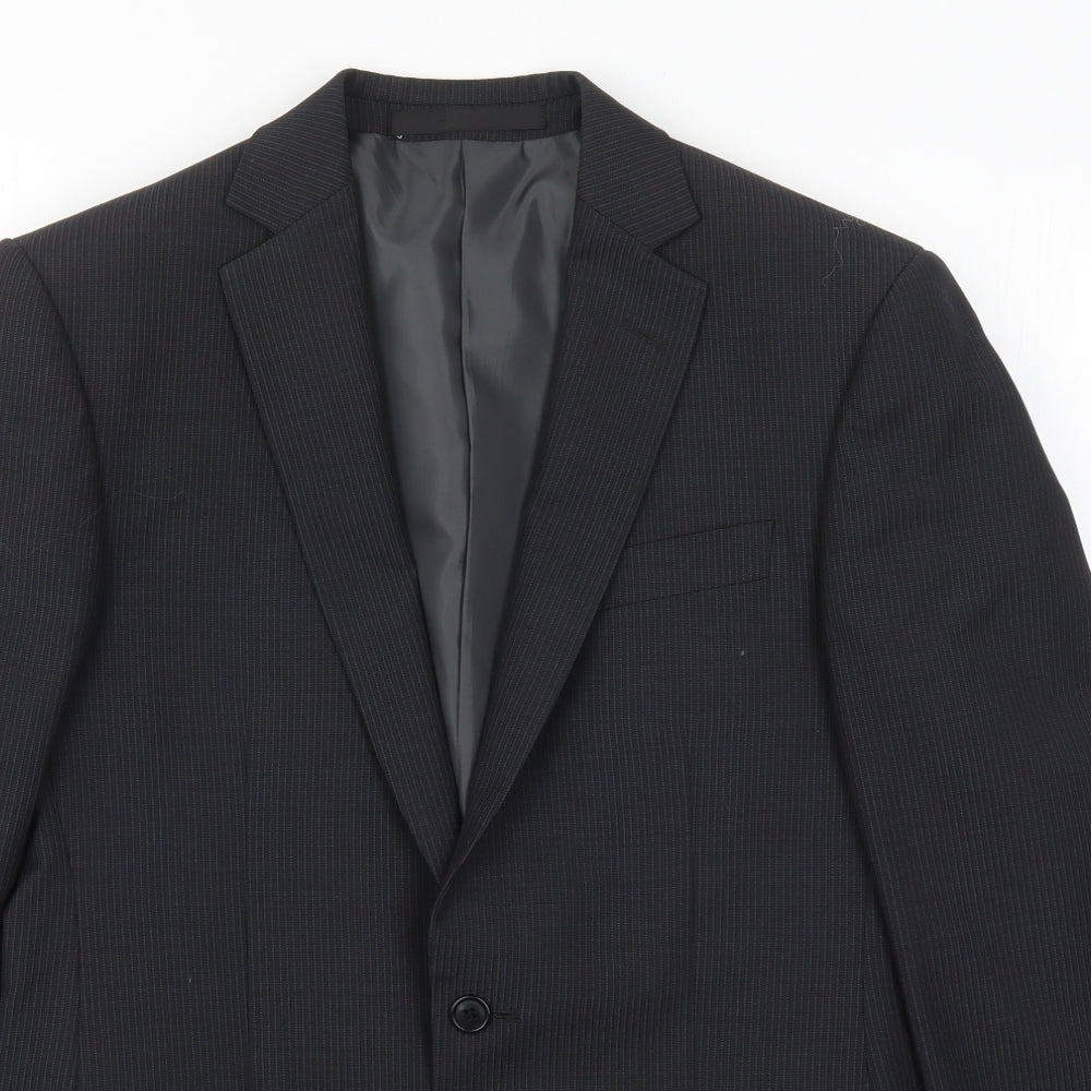 Marks and Spencer Mens Grey Striped  Jacket Suit Jacket Size 38