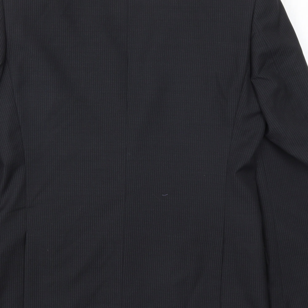 Marks and Spencer Mens Grey Striped  Jacket Suit Jacket Size 38