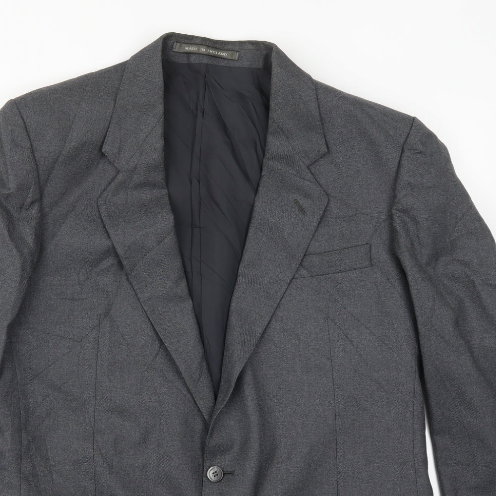 The Label Mens Grey   Jacket Suit Jacket Size 42