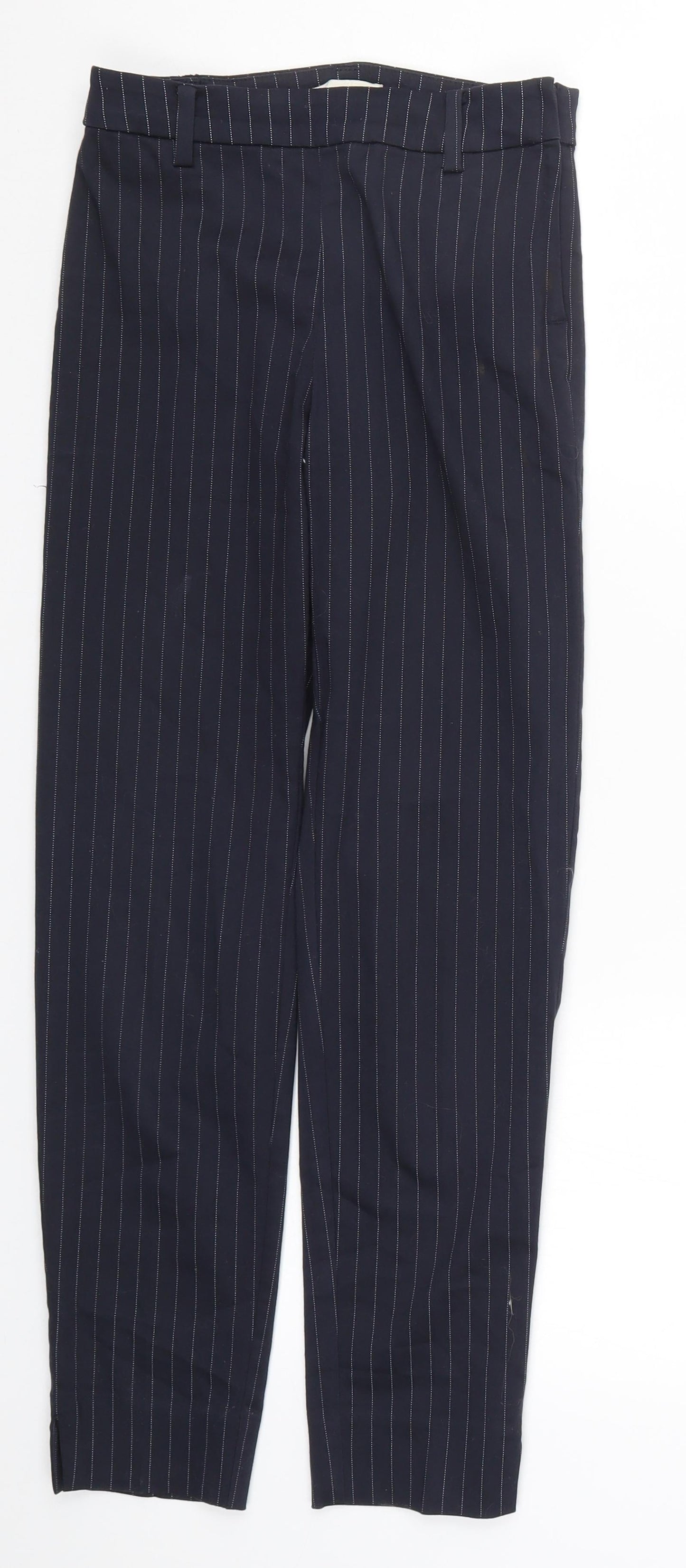 H&M Womens Blue Striped  Bloomer Trousers Size 4 L26 in