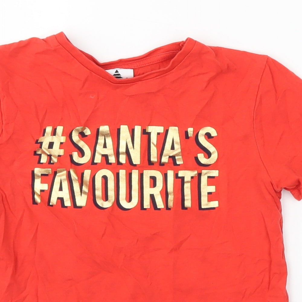 George Boys Red   Basic T-Shirt Size 7-8 Years  - Santa's Favourite