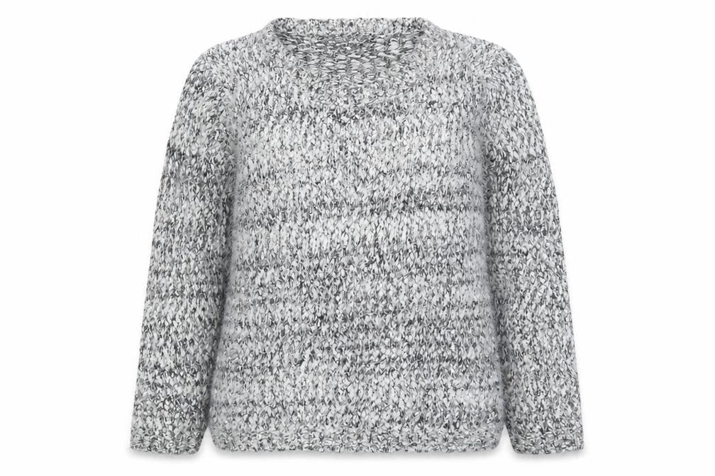 Front view of Originals Knitwear women’s grey jumper, size XL