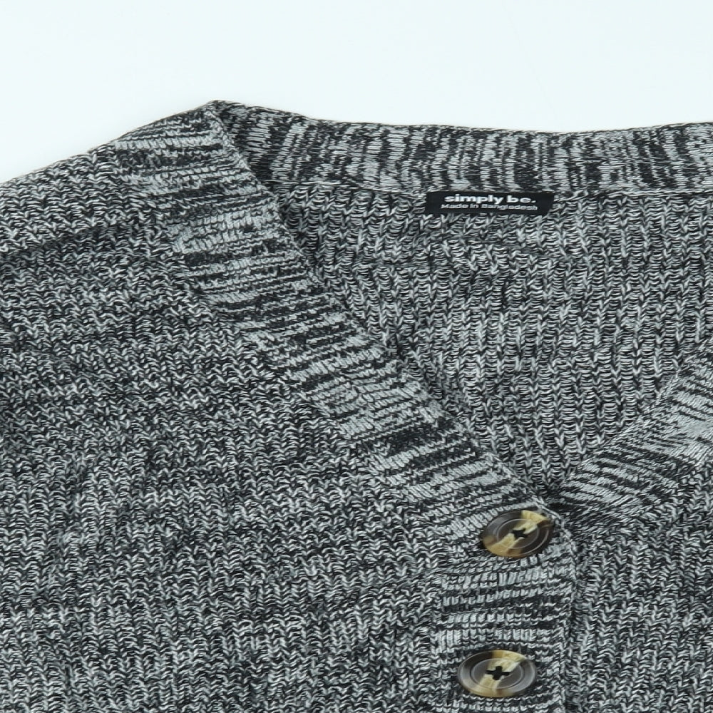 Simply Be Womens Grey   Cardigan Jumper Size S