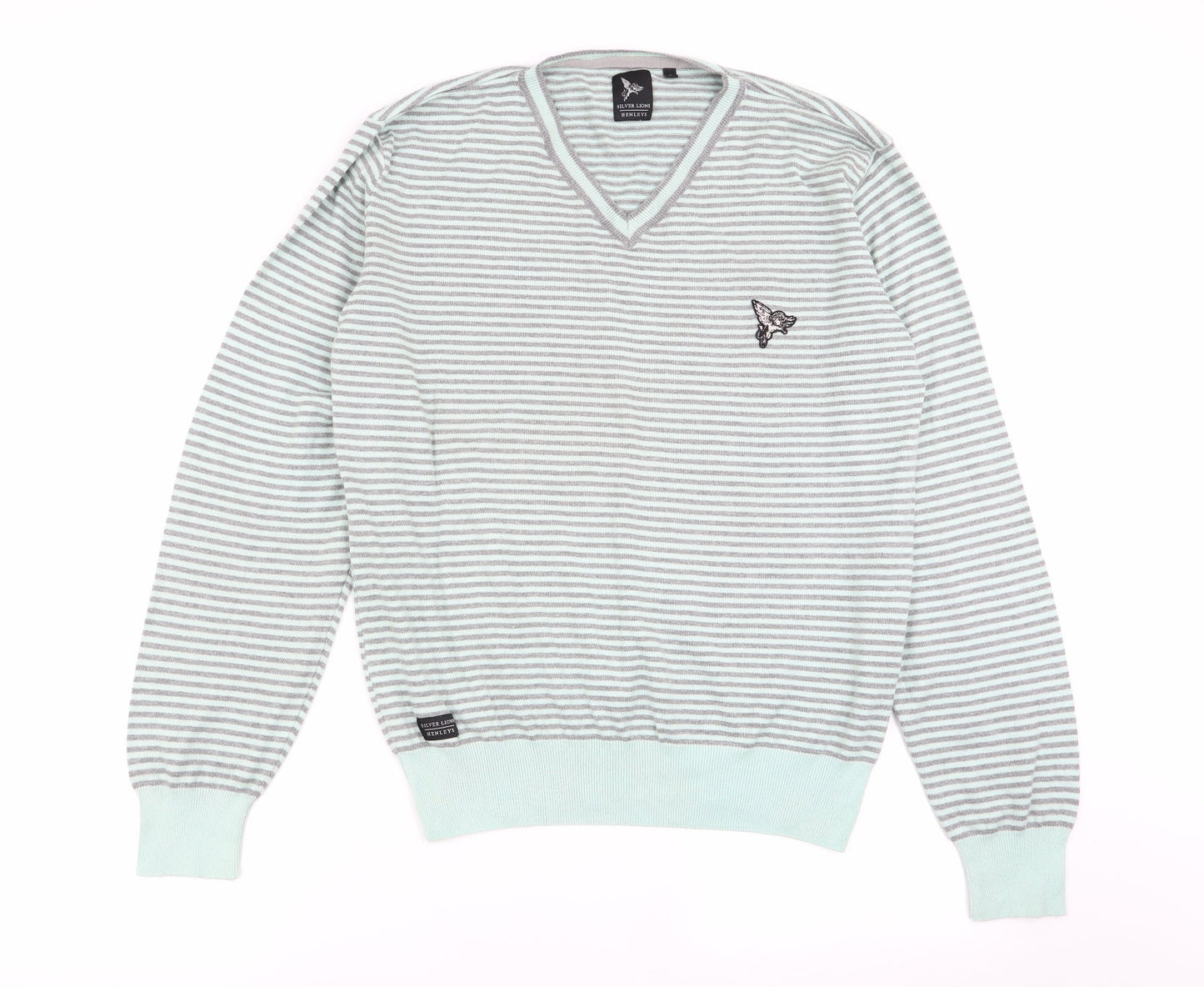 silver lions Mens Multicoloured Striped  Pullover Jumper Size S