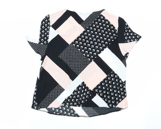 New Look Womens Multicoloured Geometric  Basic Blouse Size 10