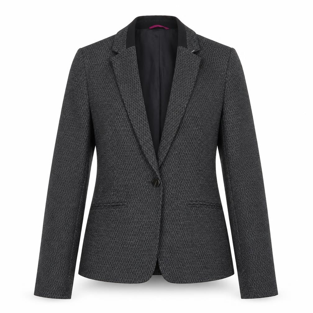 NEXT Womens Black Geometric  Jacket Blazer Size 8