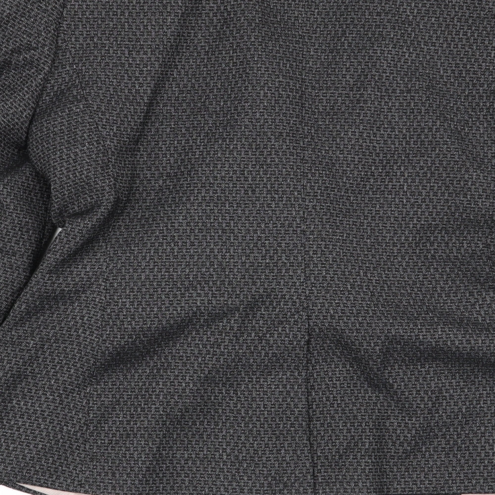 NEXT Womens Black Geometric  Jacket Blazer Size 8
