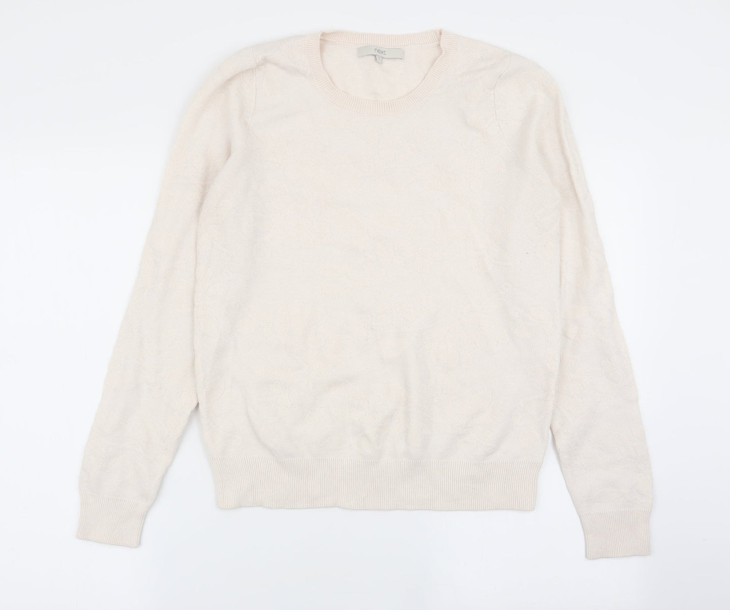 NEXT Womens Ivory Floral  Pullover Jumper Size 12