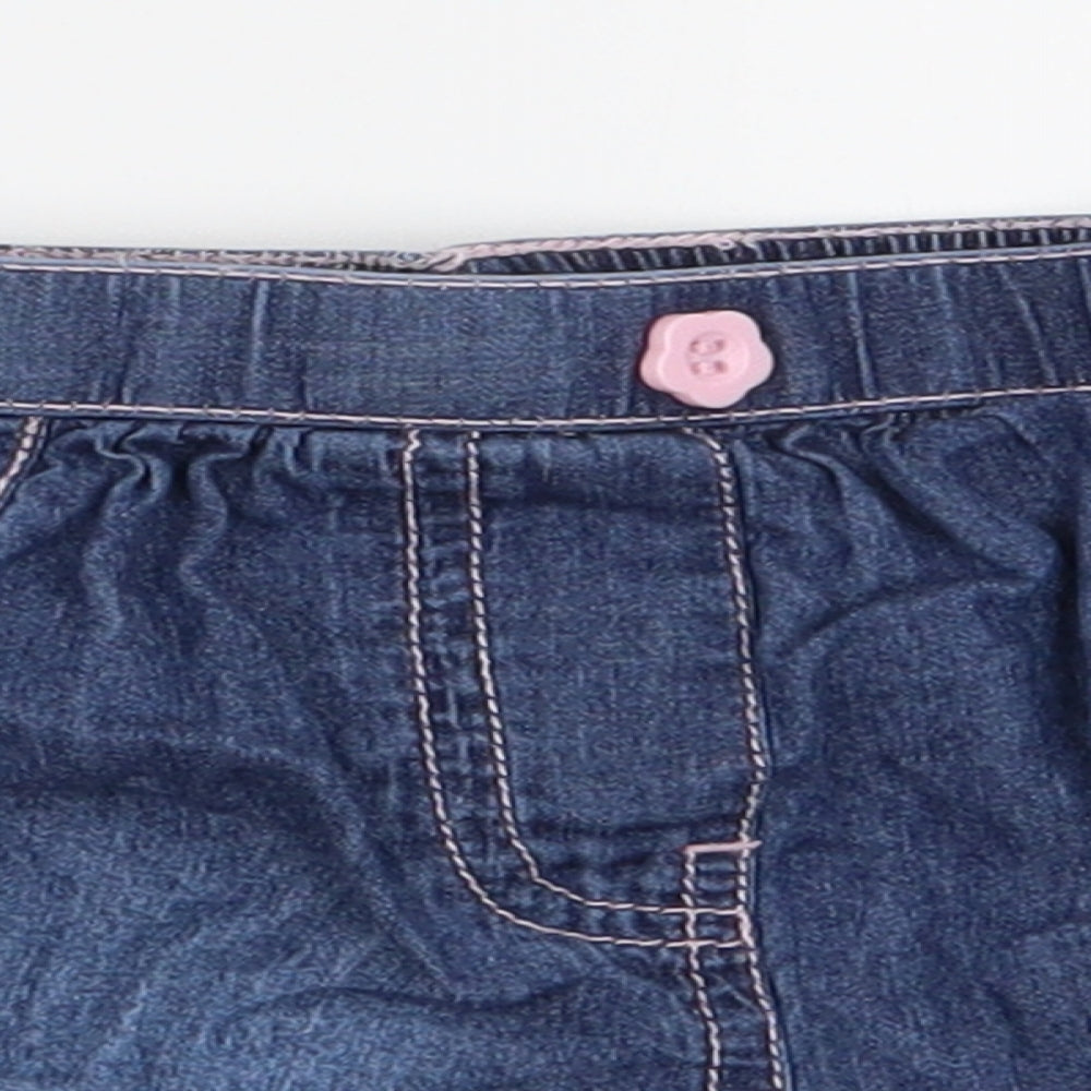 Nutmeg Girls Blue   Capri Trousers Size 6-9 Months  - shorts