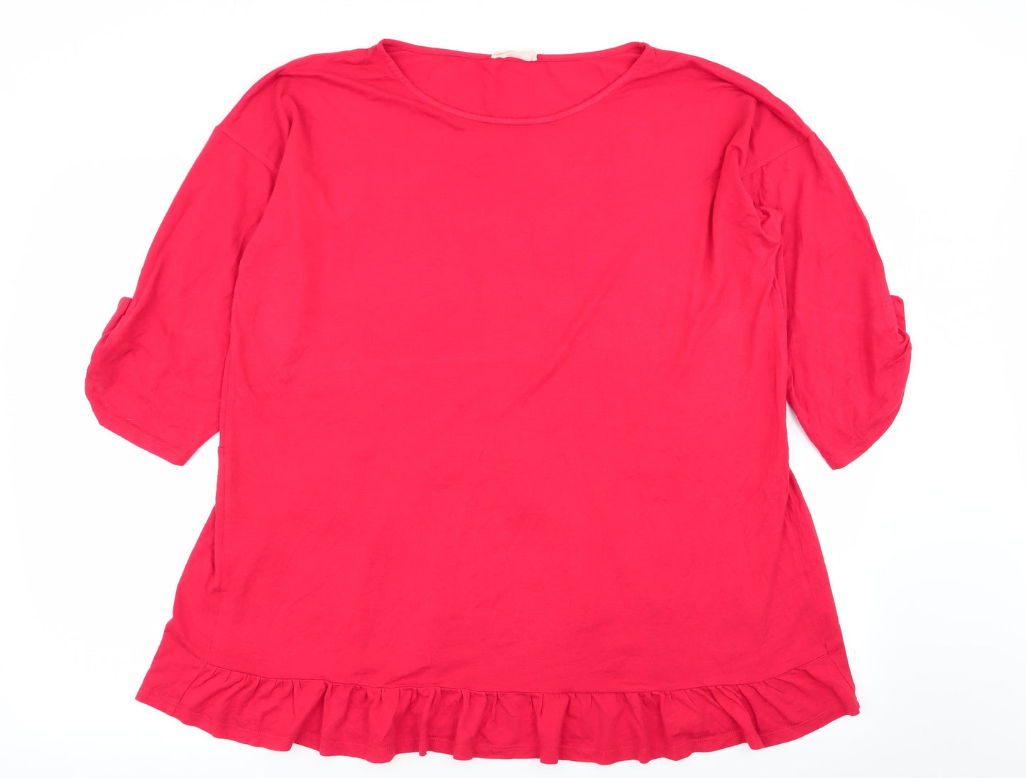 indigo and co Womens Red   Basic T-Shirt Size XL