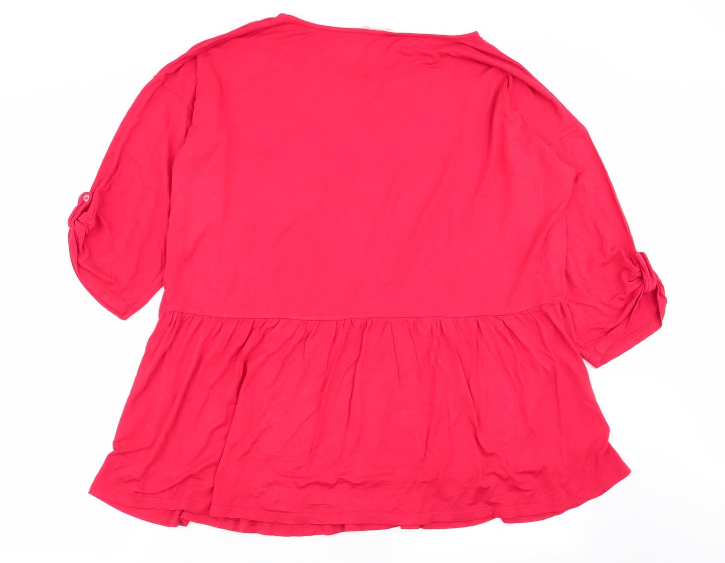 indigo and co Womens Red   Basic T-Shirt Size XL