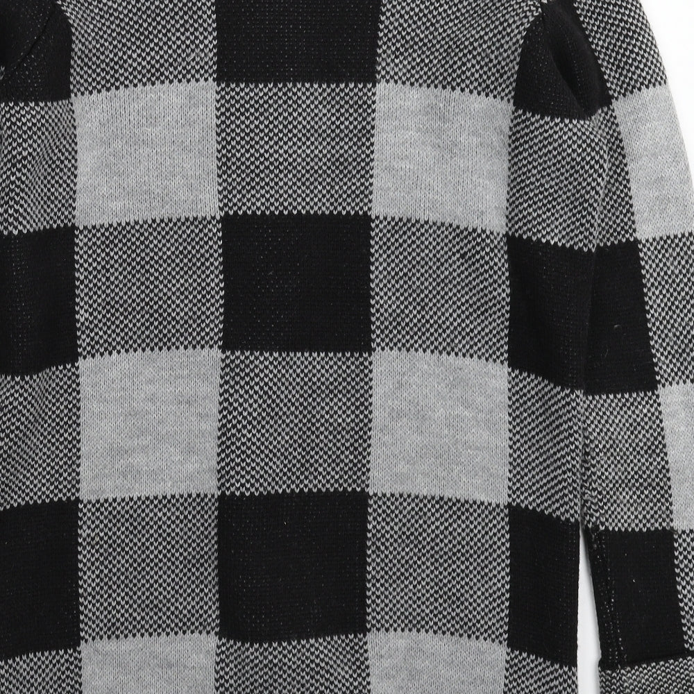 Select Womens Grey Check Knit Cardigan Jumper Size 16