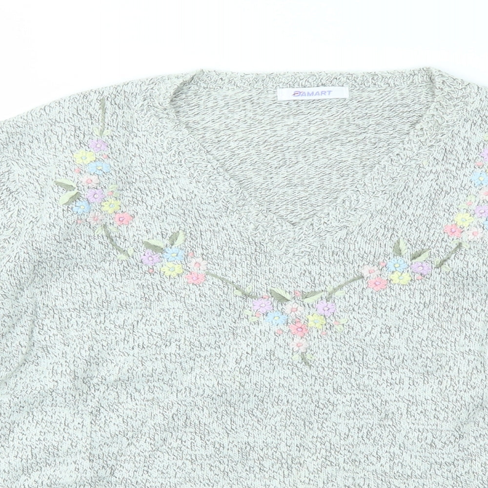 Damart Womens Grey   Pullover Jumper Size 10