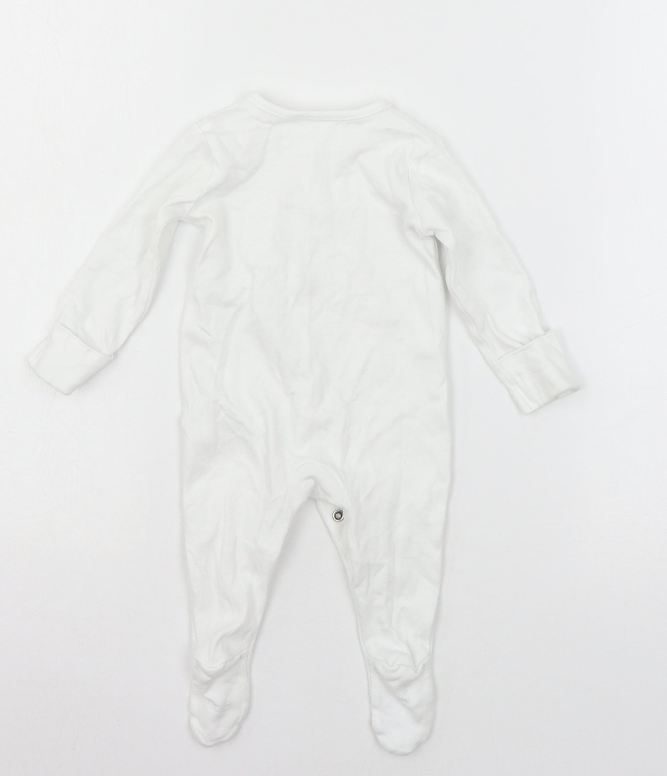 George Baby White Batik Jersey Babygrow One-Piece Size 0-3 Months