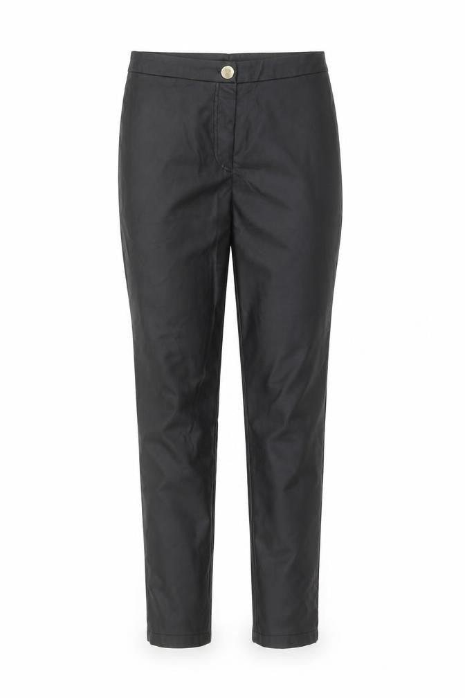 Front view of Missguided women’s black trousers, size UK 10, 29-inch leg