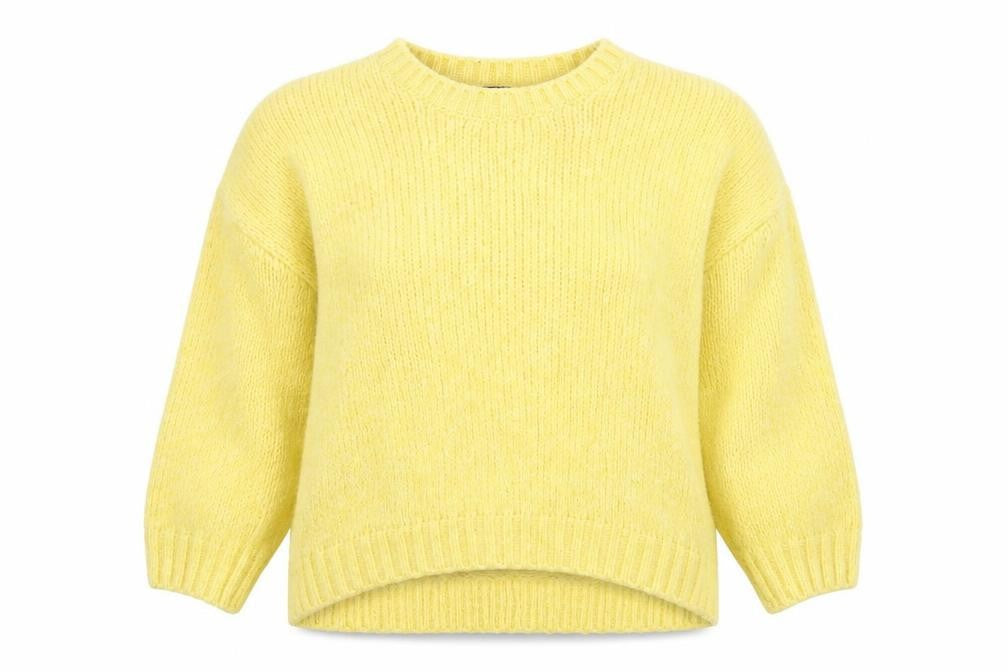 New Look Womens Yellow  Knit Pullover Jumper Size L