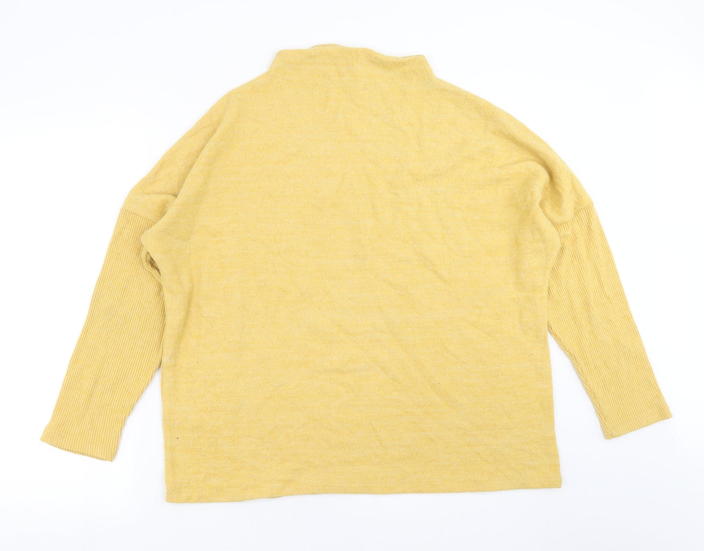 H&M Womens Yellow  Knit Pullover Jumper Size L