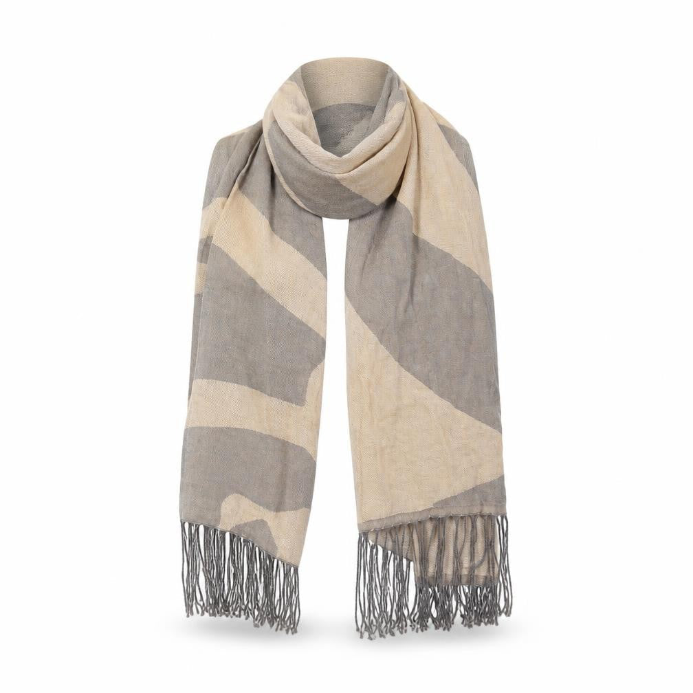 Preworn Womens Beige Geometric   Shawl/Wrap