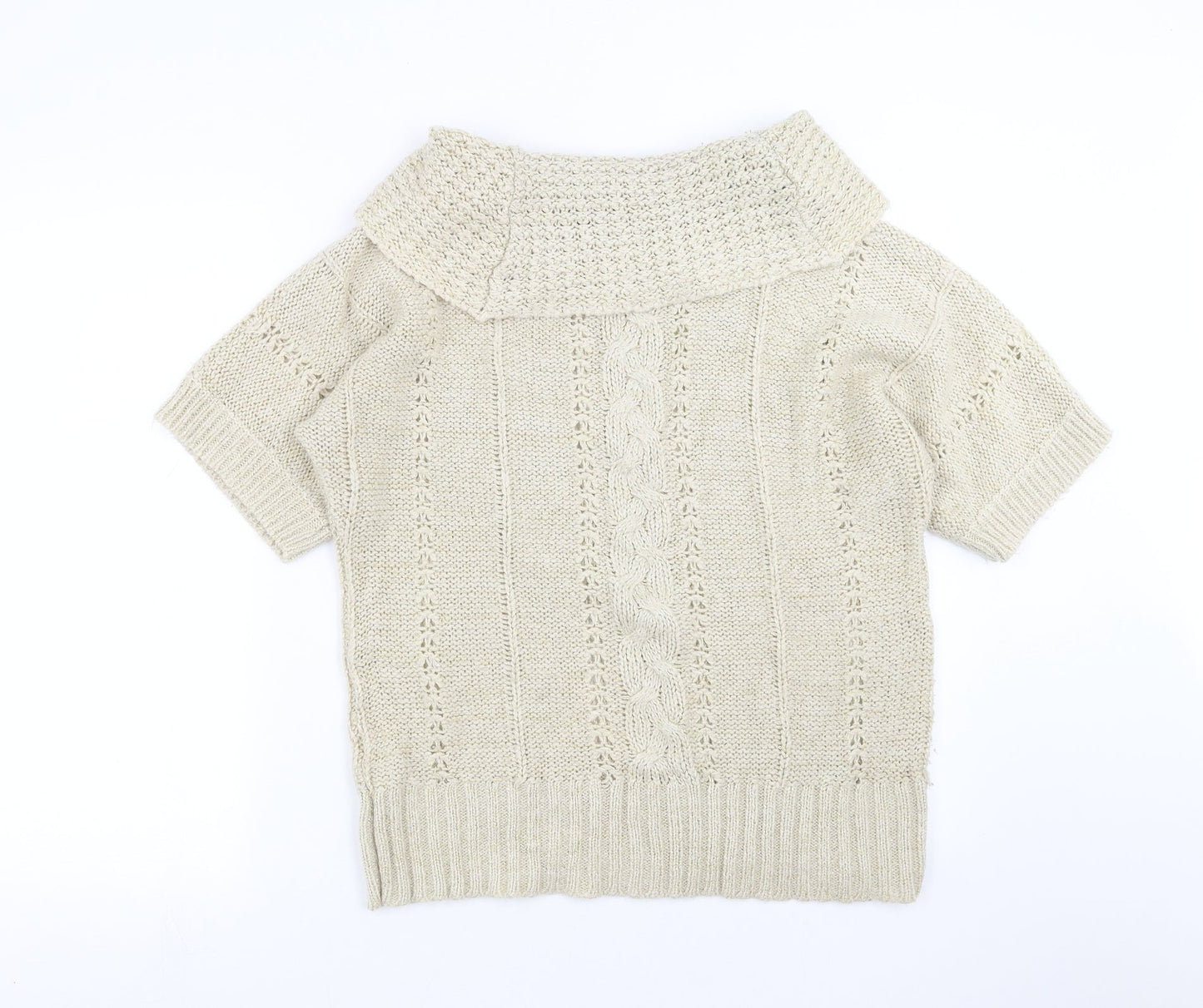 Evie  Womens Beige  Knit Pullover Jumper Size 16