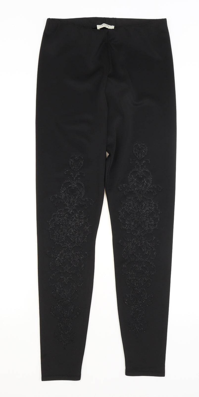 Papaya Womens Black   Trousers  Size 10 L27 in