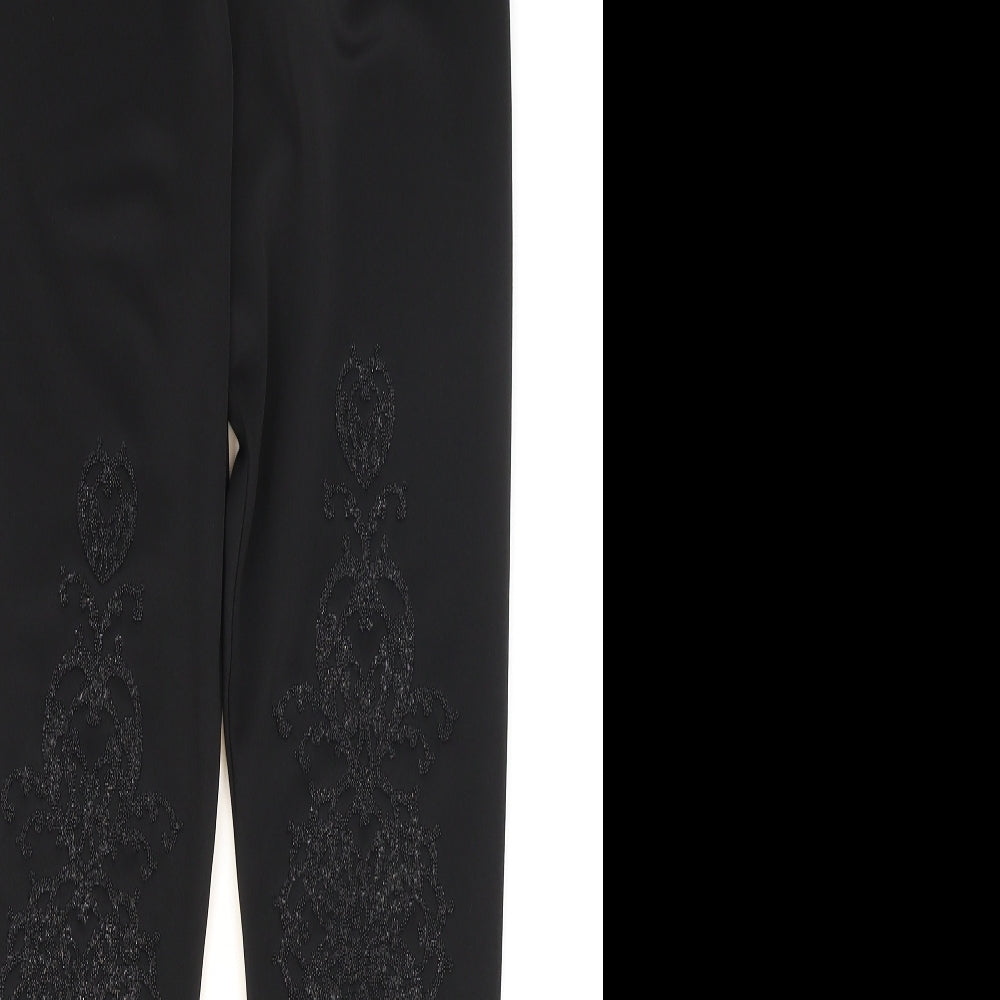 Papaya Womens Black   Trousers  Size 10 L27 in