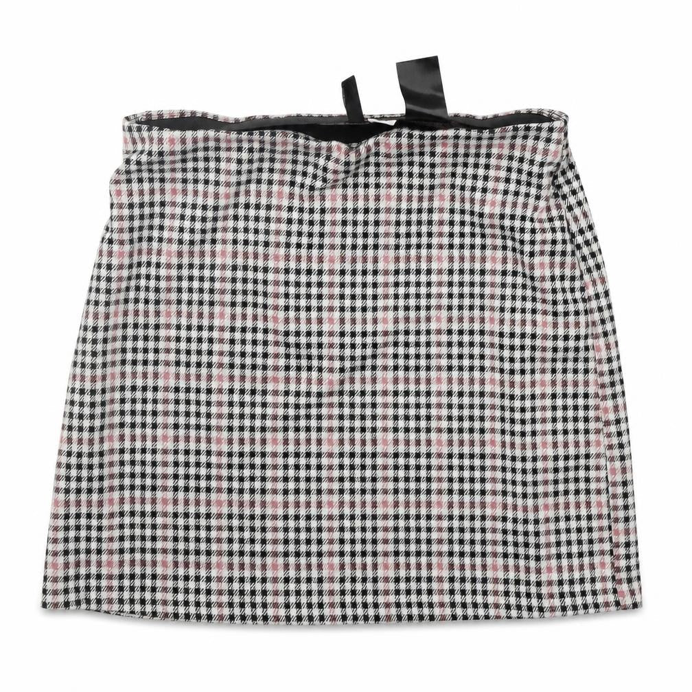 Divided Womens Black Check  A-Line Skirt Size M