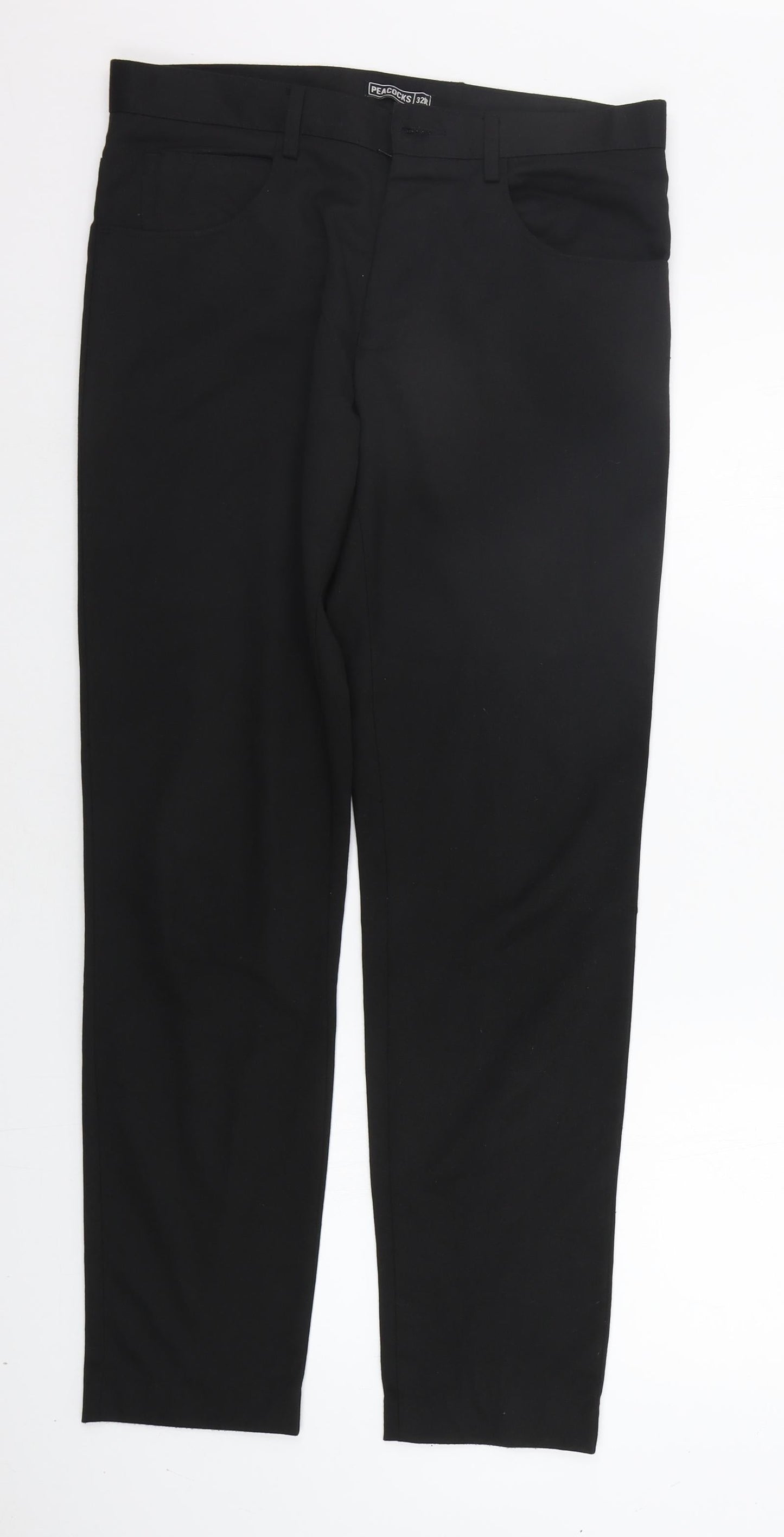 Peacocks Womens Black   Trousers  Size 32 in L32 in