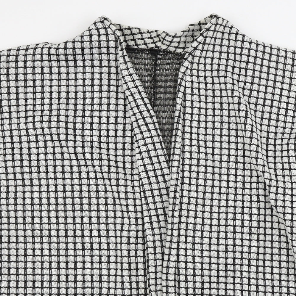 Preworn  Womens Grey Check  Cardigan Jumper Size L