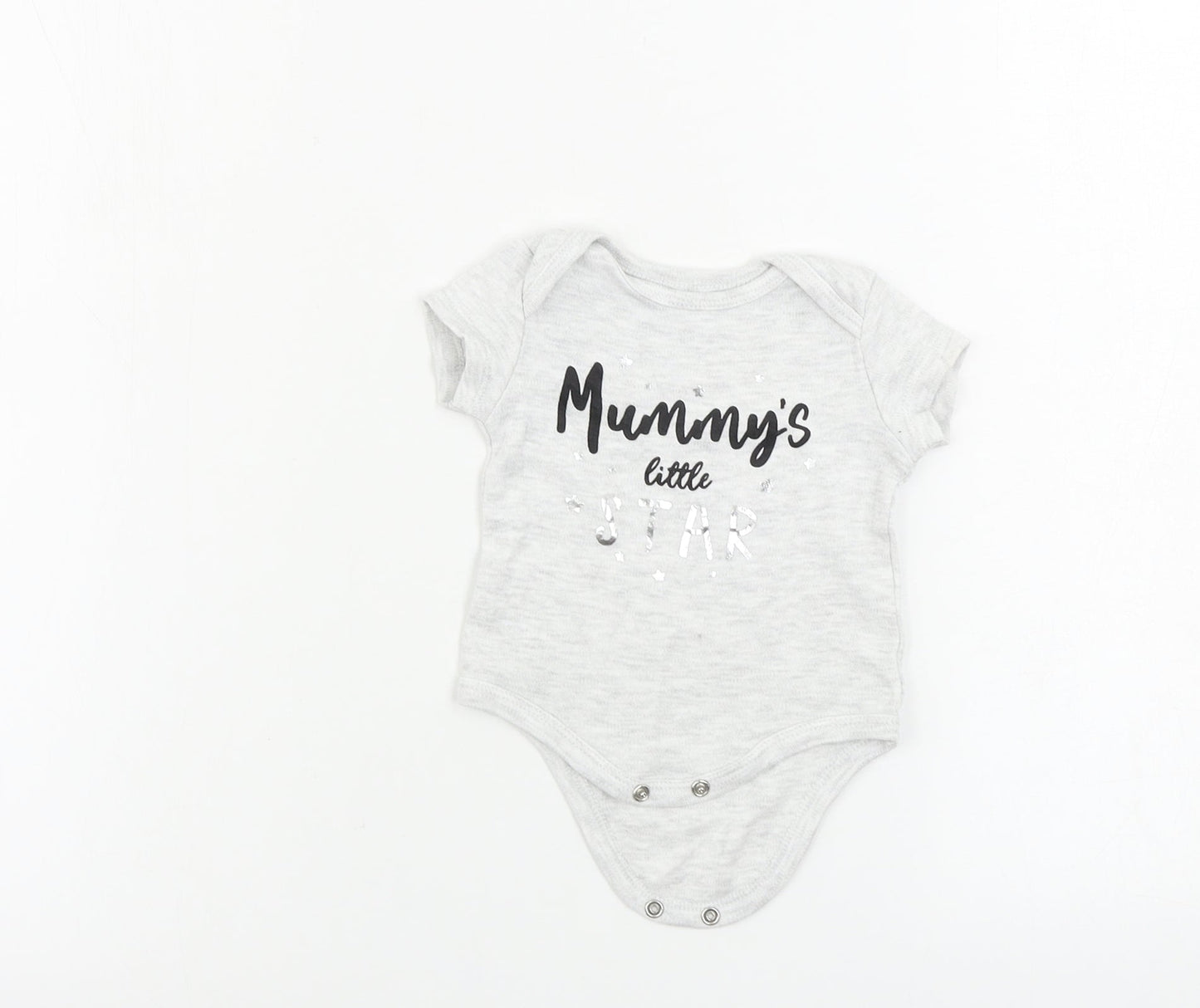 pep&co Girls Grey   Babygrow One-Piece Size 0-3 Months