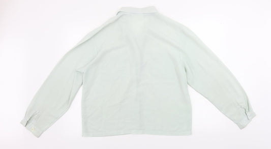 halton  Womens Green   Basic Button-Up Size 14