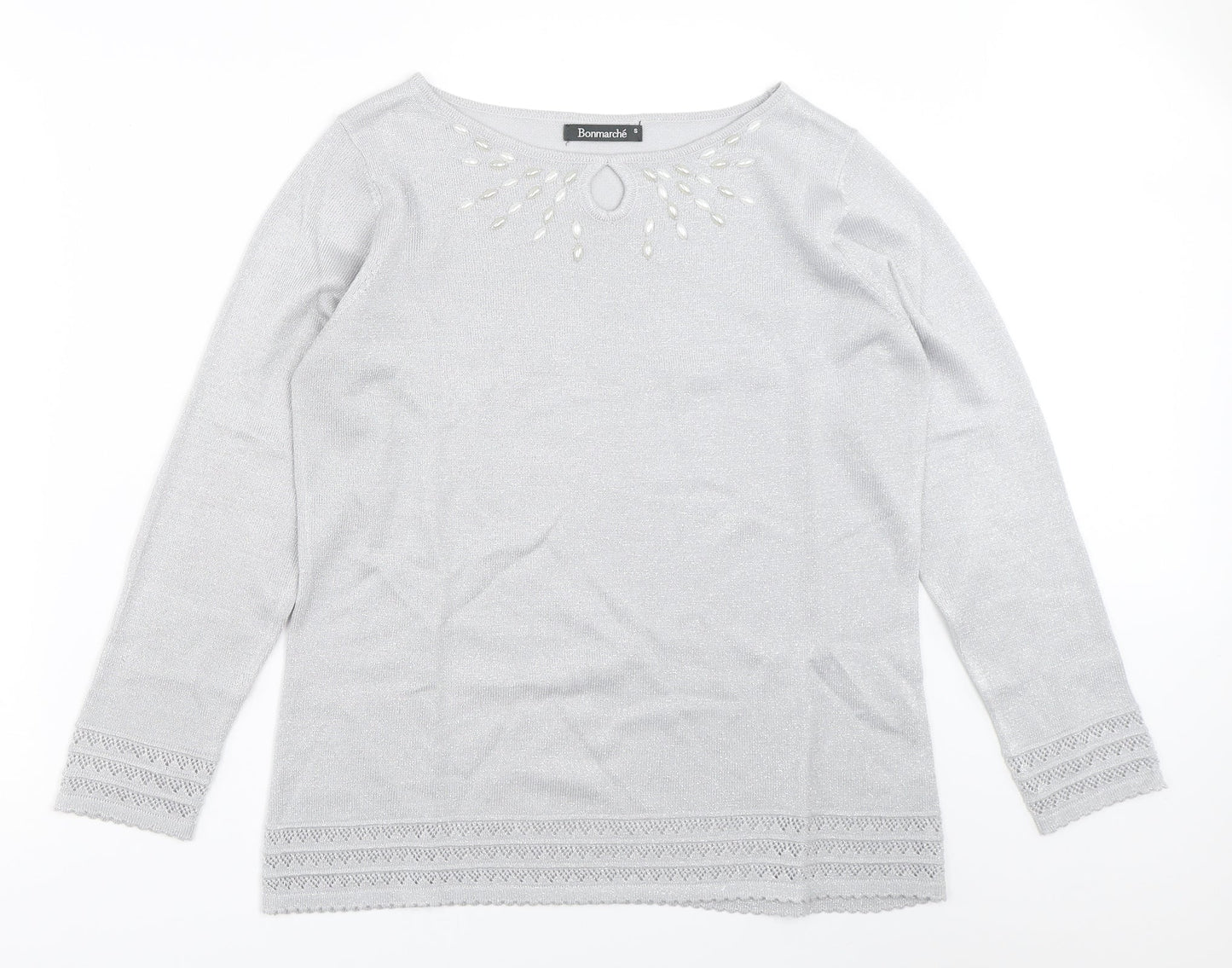 Bonmarché Womens Grey   Pullover Jumper Size S