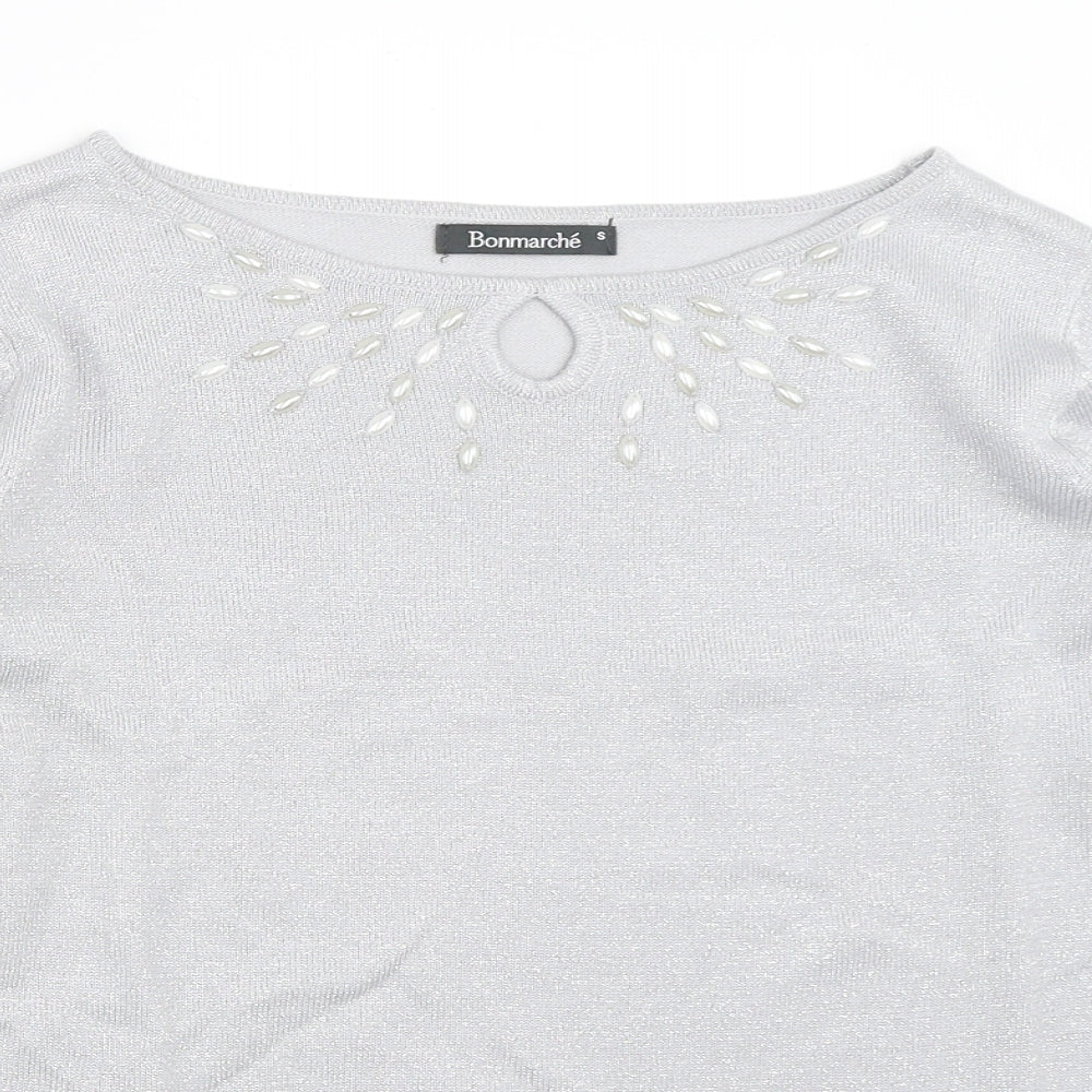 Bonmarché Womens Grey   Pullover Jumper Size S