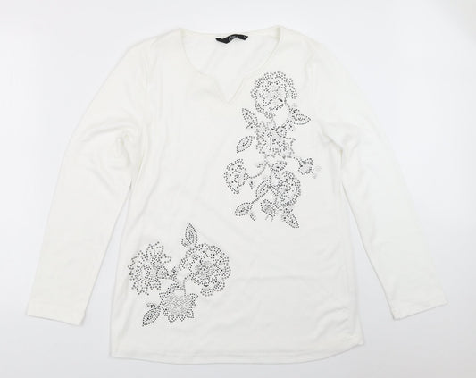 BM Womens White   Basic T-Shirt Size M
