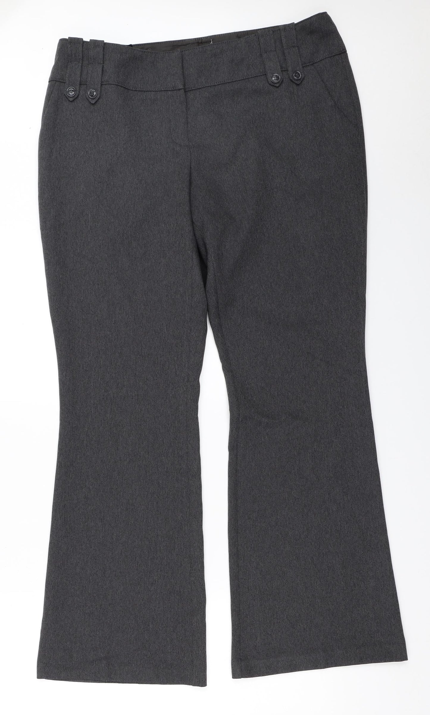 Evie Womens Grey   Trousers  Size 12 L30 in