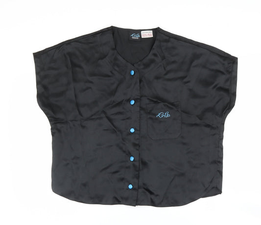 roulou Womens Black   Basic Blouse One Size