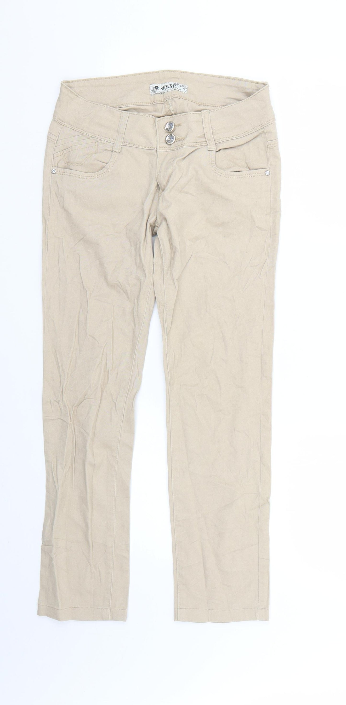 sunbird Mens Beige   Chino Trousers Size 26 L25 in