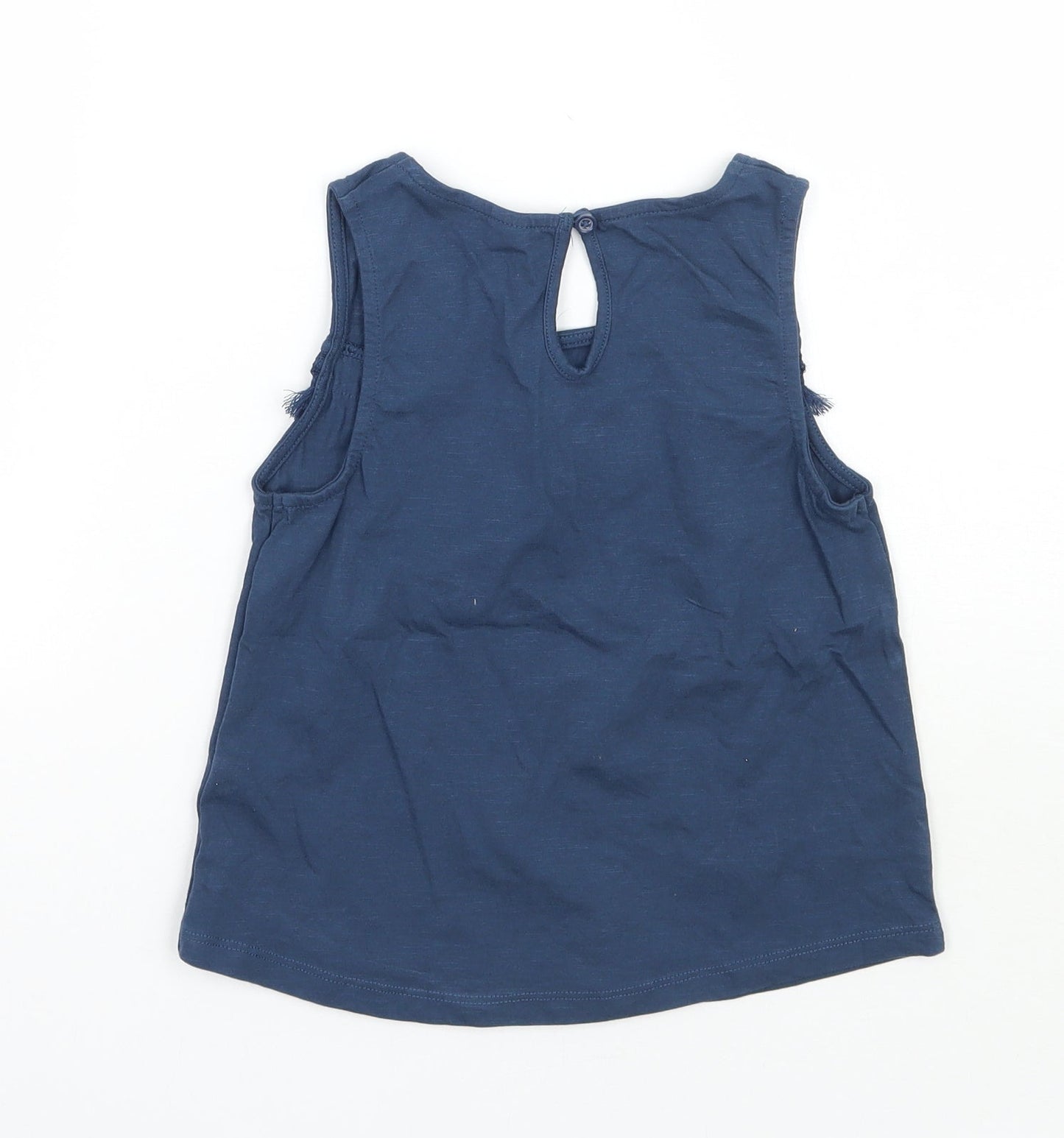 TU Girls Blue Striped  Basic Tank Size 8 Years