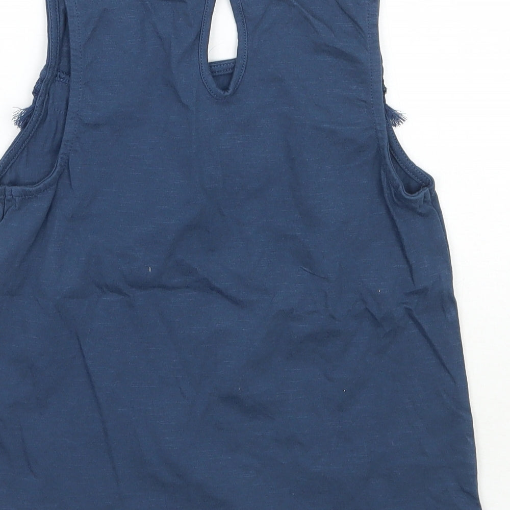 TU Girls Blue Striped  Basic Tank Size 8 Years