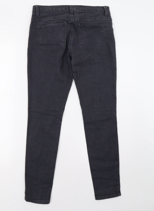 FOREVER 21 Womens Grey  Denim Straight Jeans Size 8 L28 in