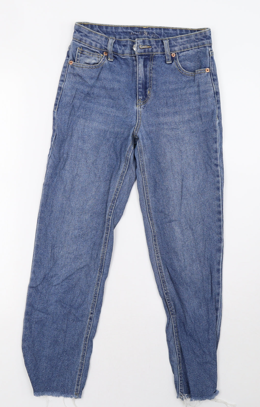 Preworn Womens Blue  Denim Straight Jeans Size 6 L27 in