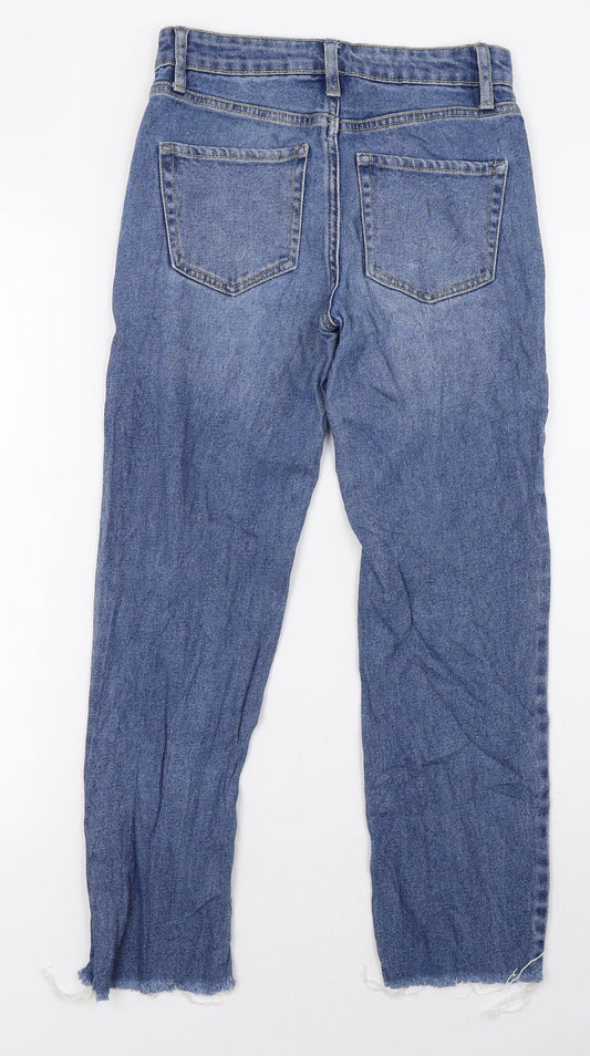 Preworn Womens Blue  Denim Straight Jeans Size 6 L27 in