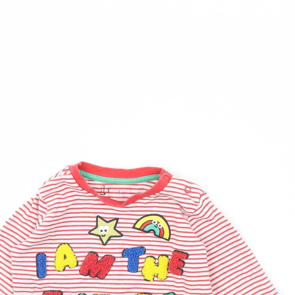 F&F Baby Red Striped  Basic T-Shirt Size 9-12 Months  - I am the Future