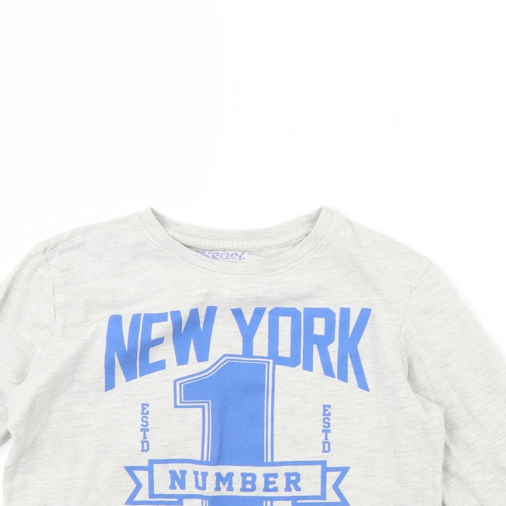 Primark Boys Grey   Basic T-Shirt Size 6 Years  - New york