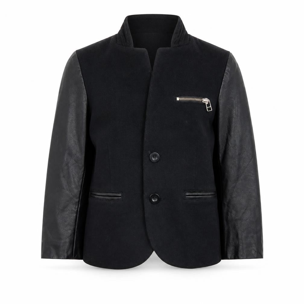 Front view of Next girls’ black jacket, size 5, years