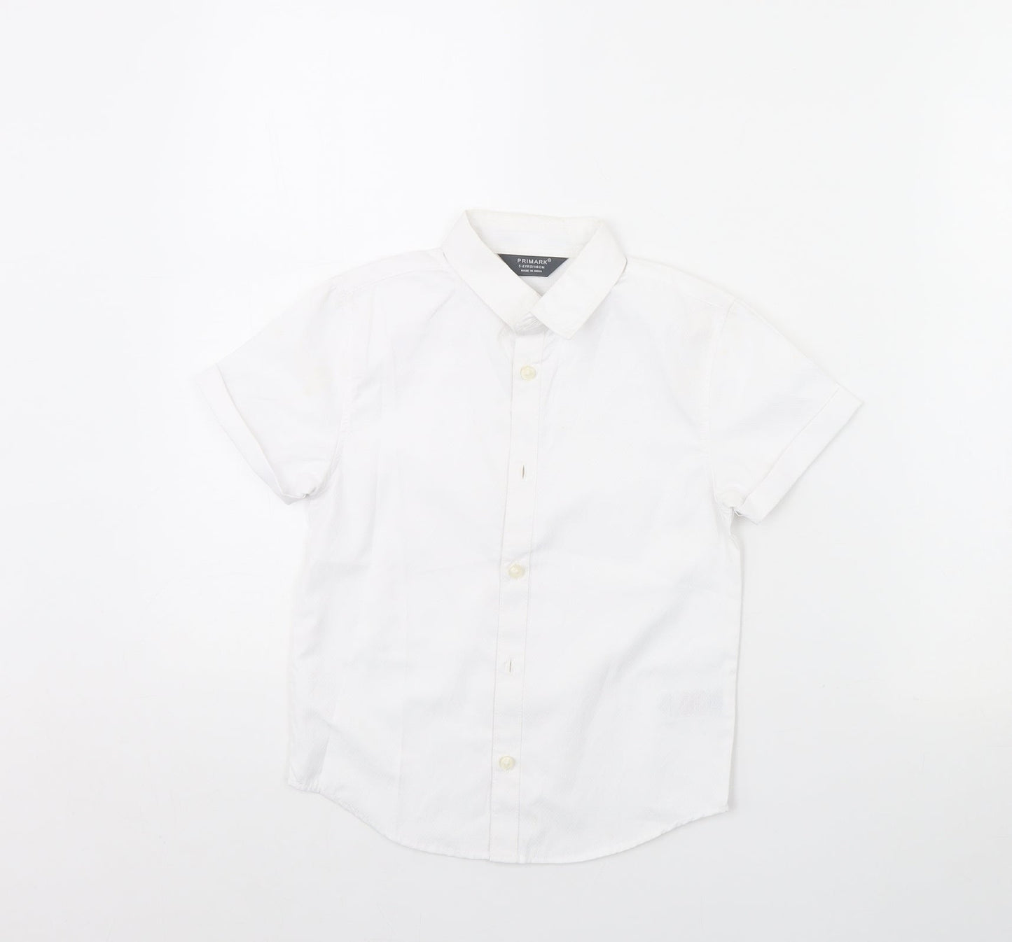 Primark Boys White   Basic Button-Up Size 5 Years
