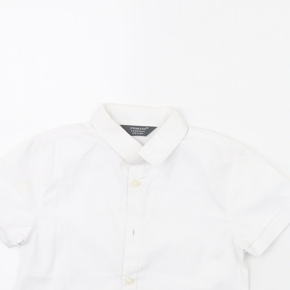 Primark Boys White   Basic Button-Up Size 5 Years